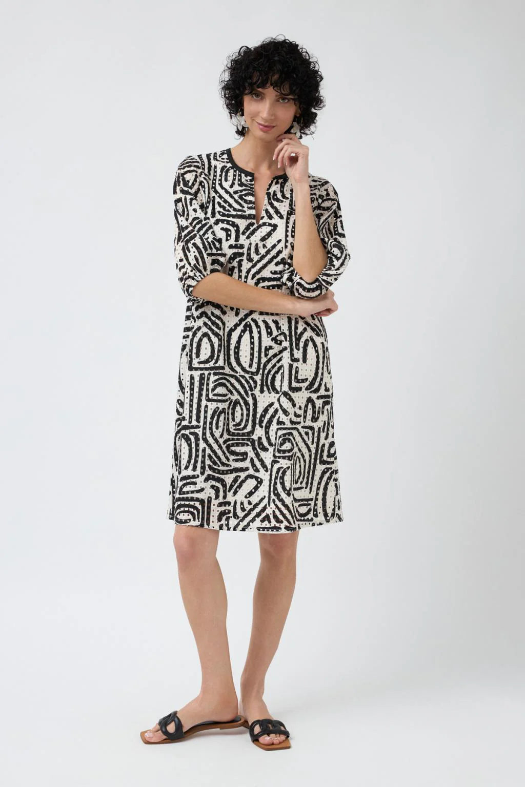 Alamas Dress in Geometric Print