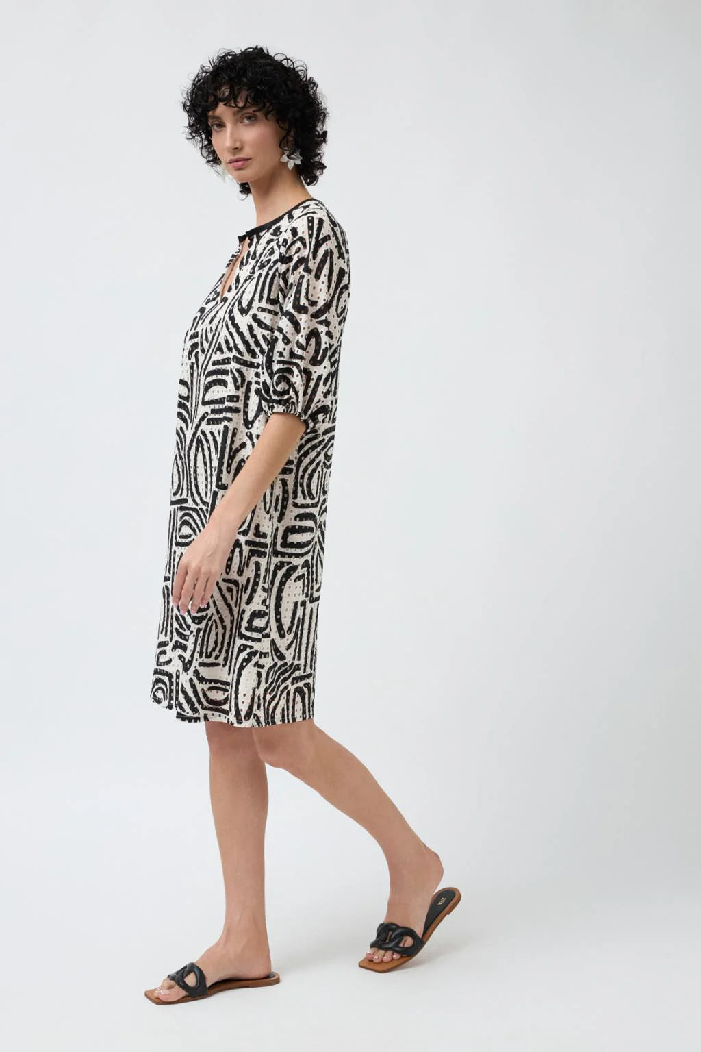 Alamas Dress in Geometric Print