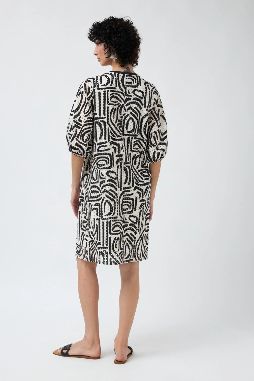 Alamas Dress in Geometric Print