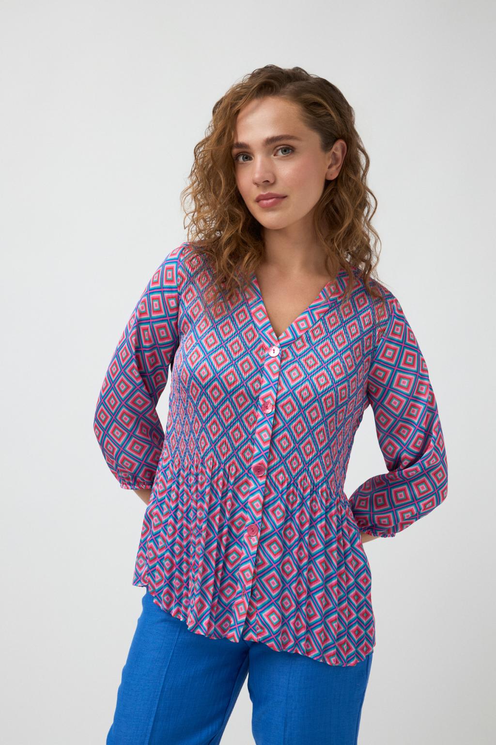 Oliva Blouse in Rosa Print