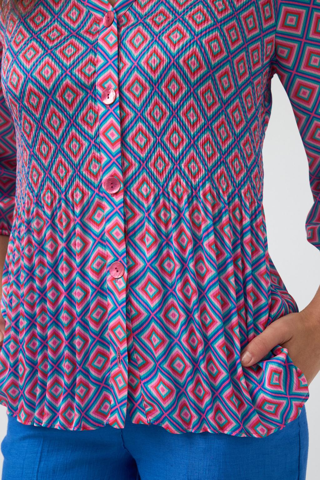 Oliva Blouse in Rosa Print