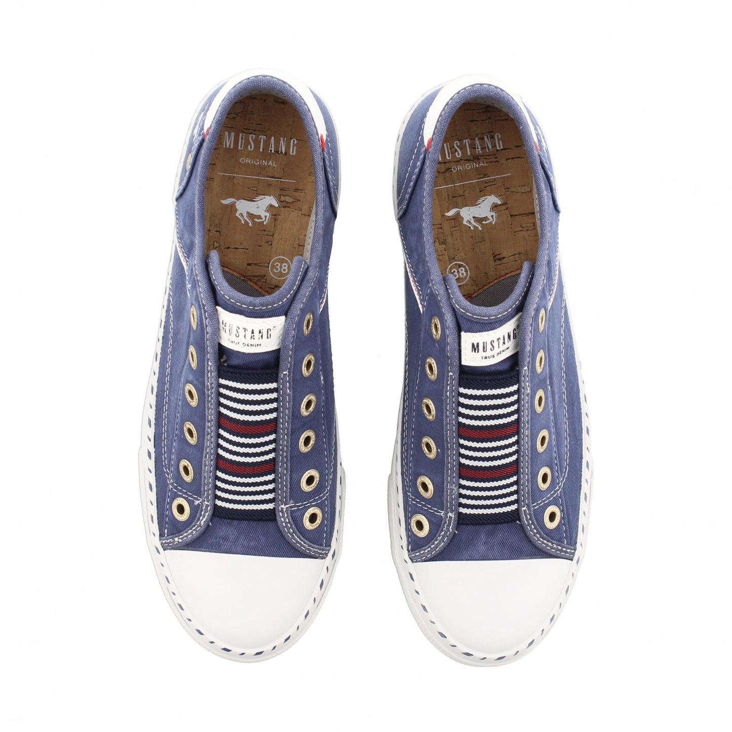 Mustang Canvas Trainer in Denim Blue