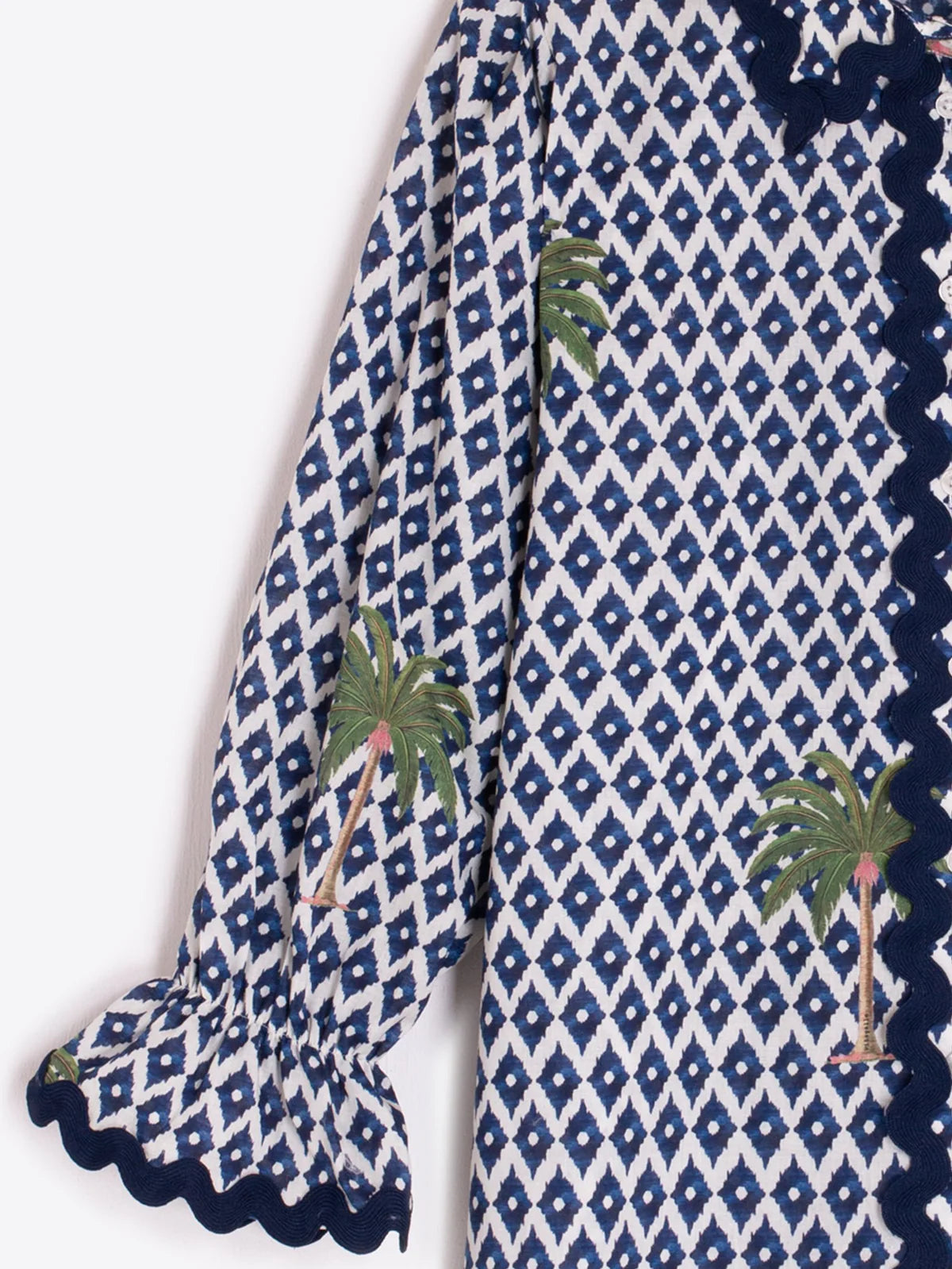 Vilagallo Ikat Shirt in Palma Print