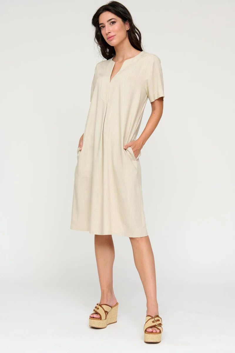 Nieves Dress in Beige