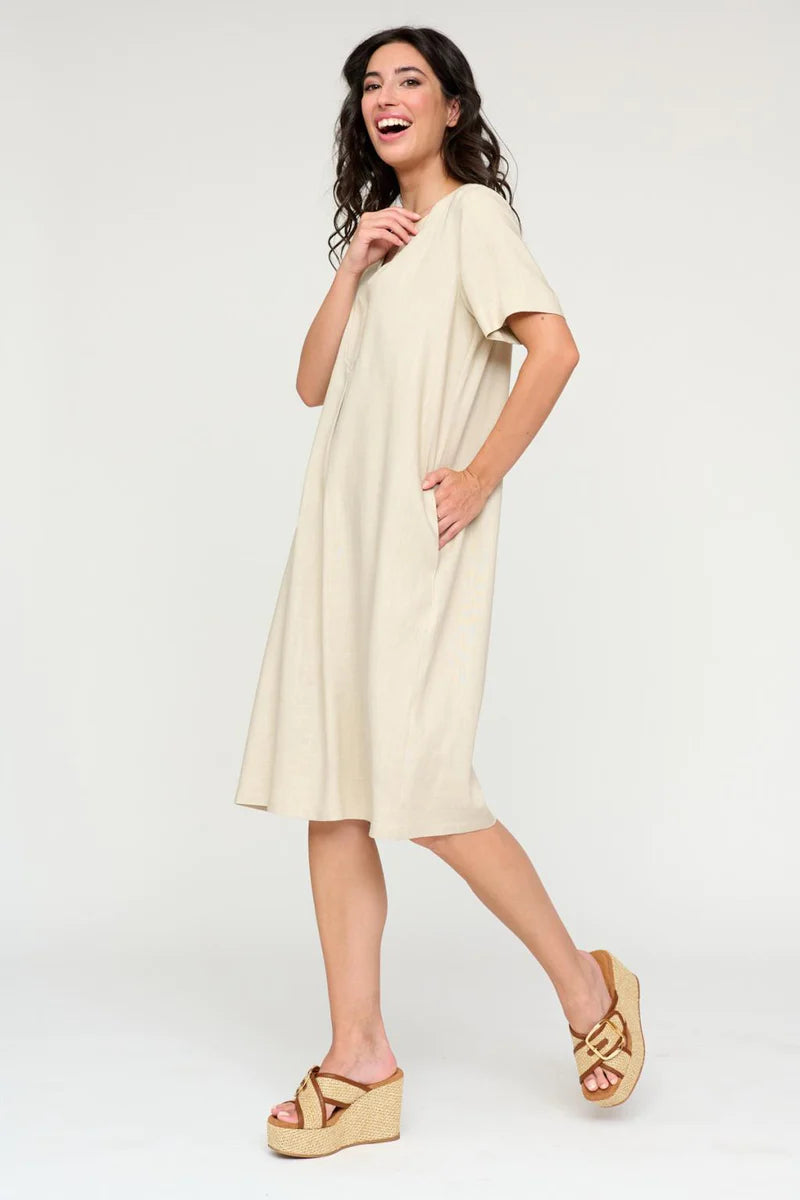 Nieves Dress in Beige