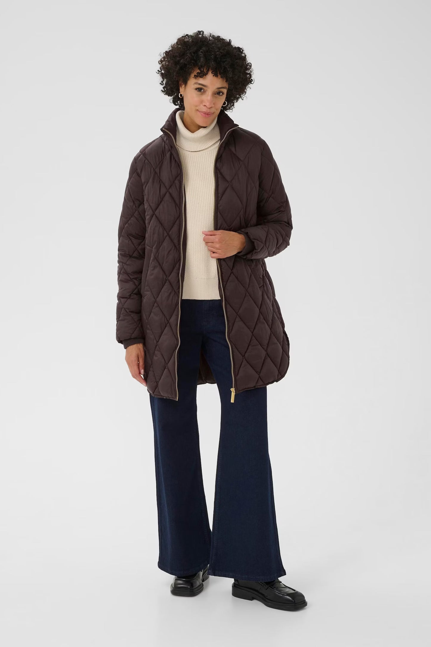 Part Two Olilas Padded Coat in Mole