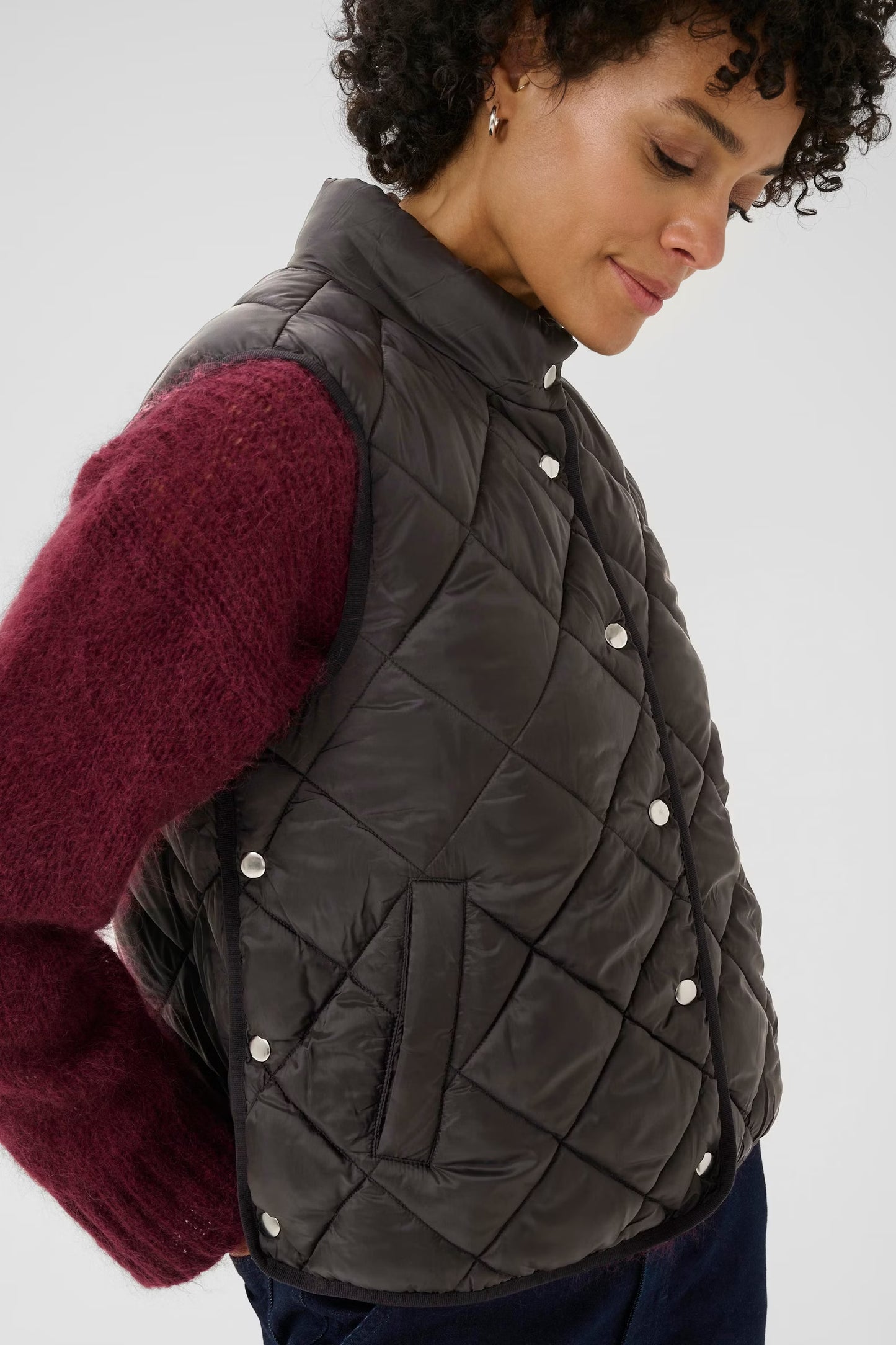 Part Two Sidse Padded Waistcoat in Black