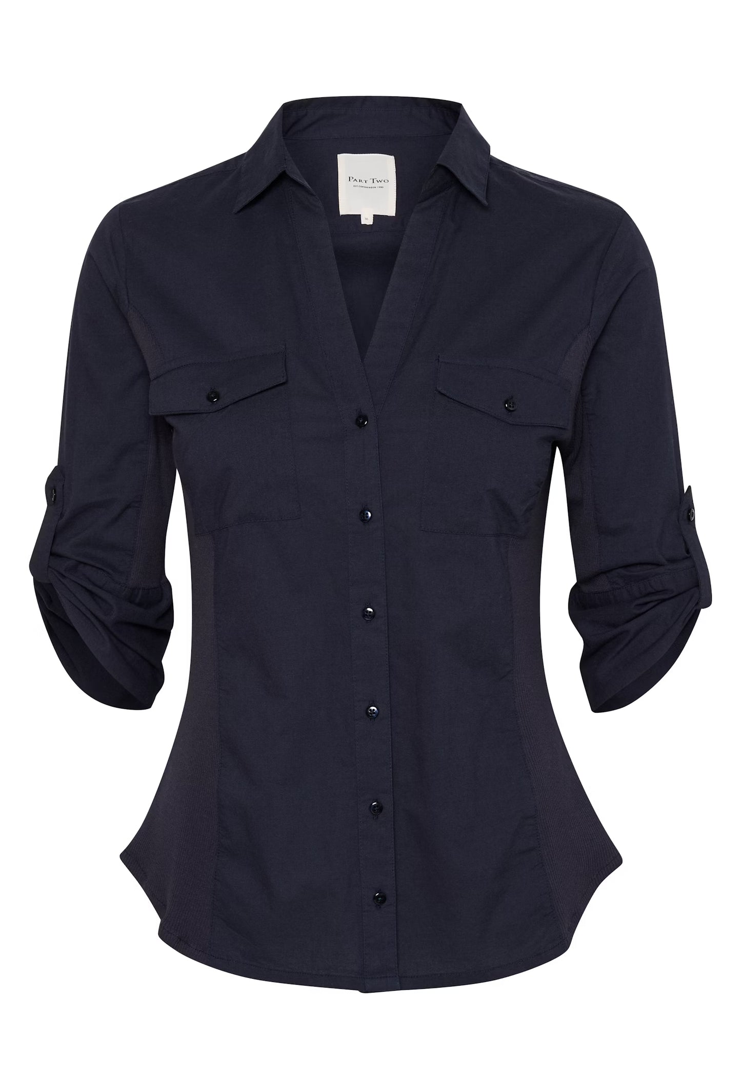 Part Two Cotrnia 3/4 Shirt in Navy