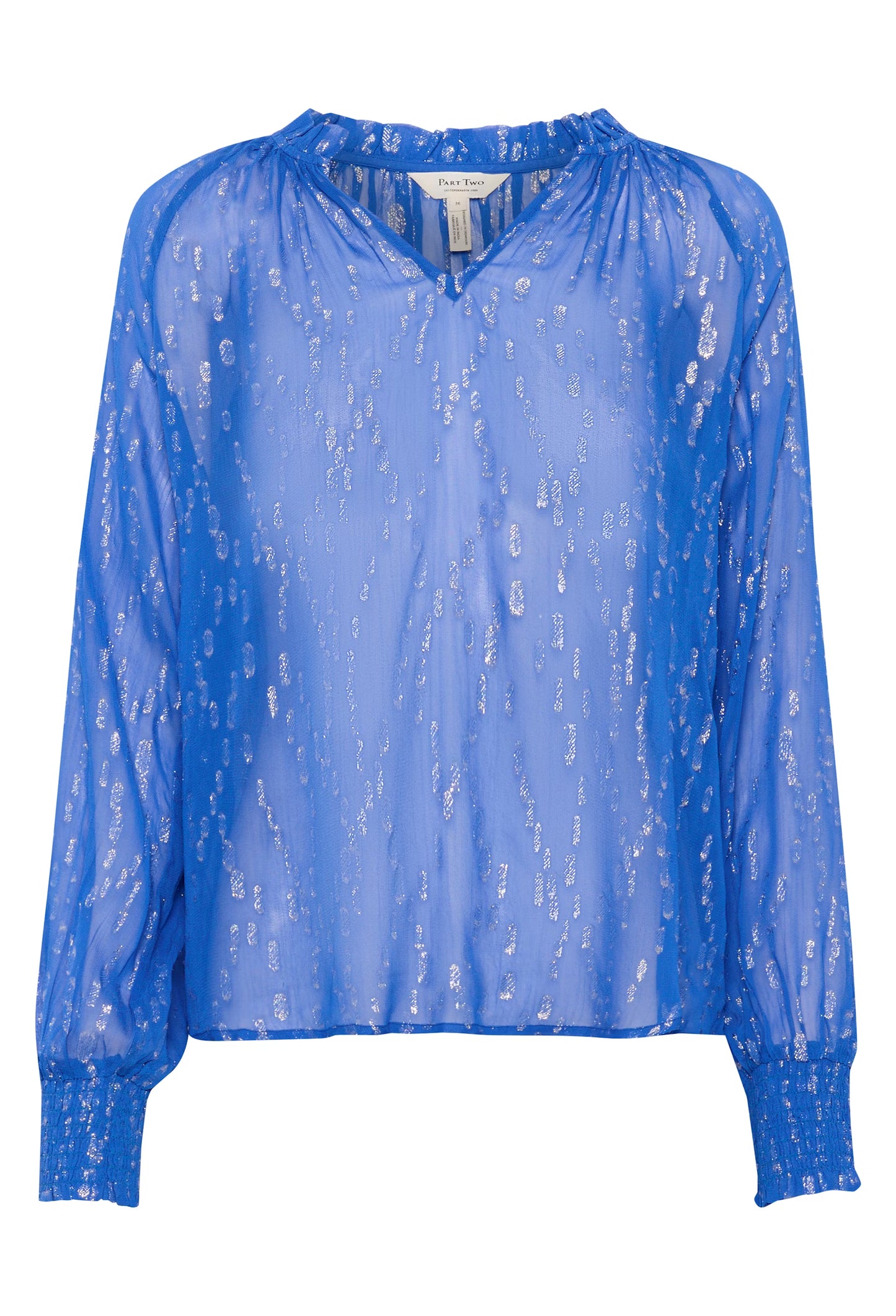 Part Two Teia Blouse in Blue Lurex
