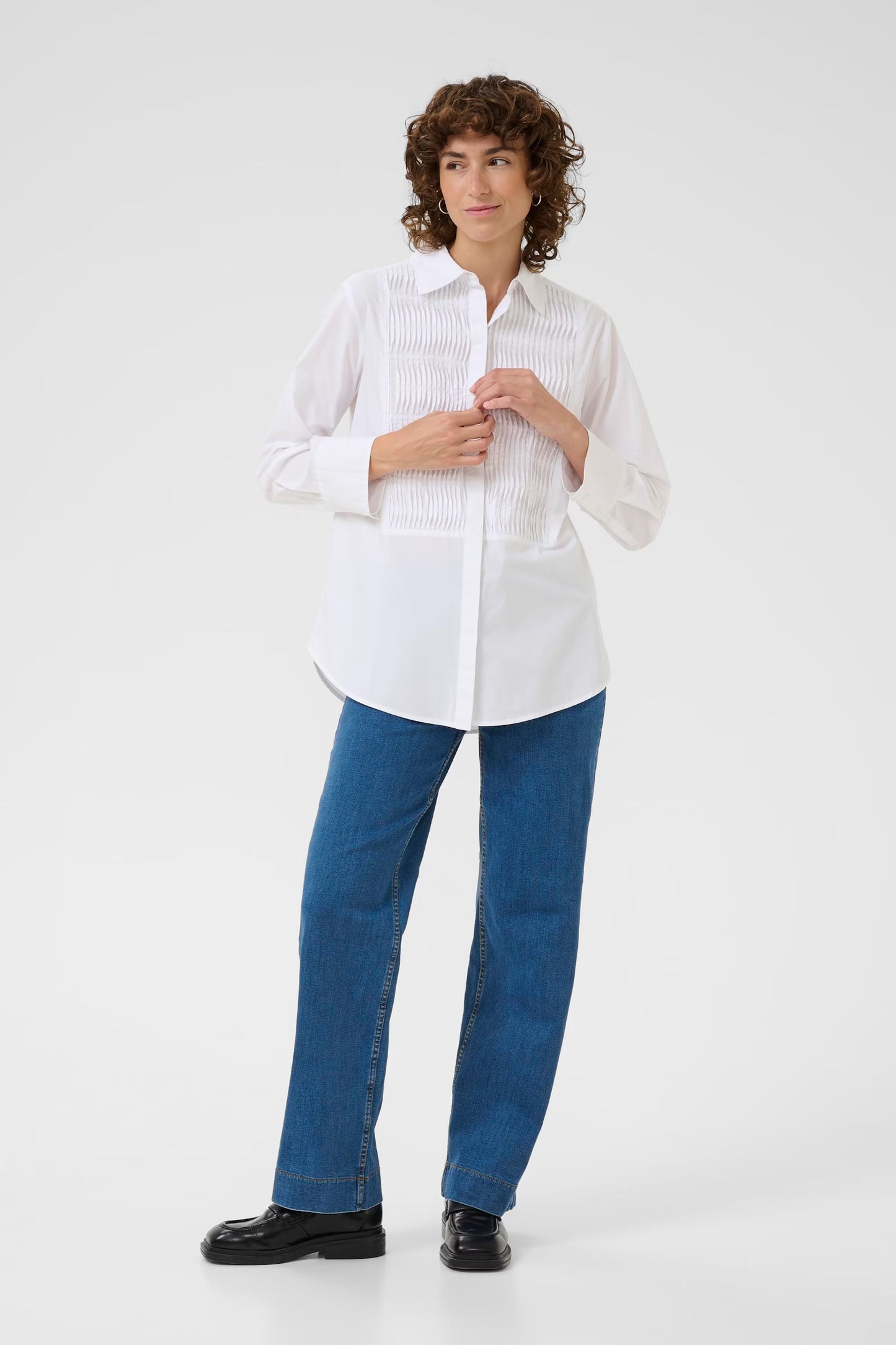 Part Two Natinka Detailed Blouse in White