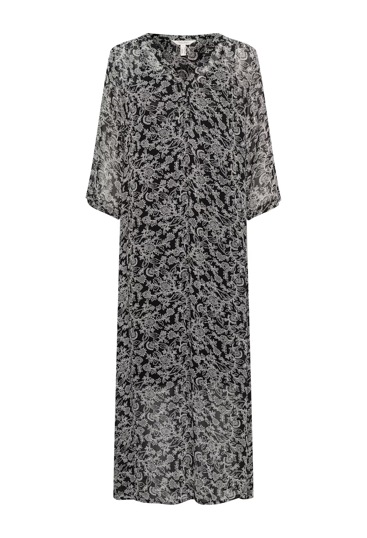 Part Two Berit Long Dress in Black Flower