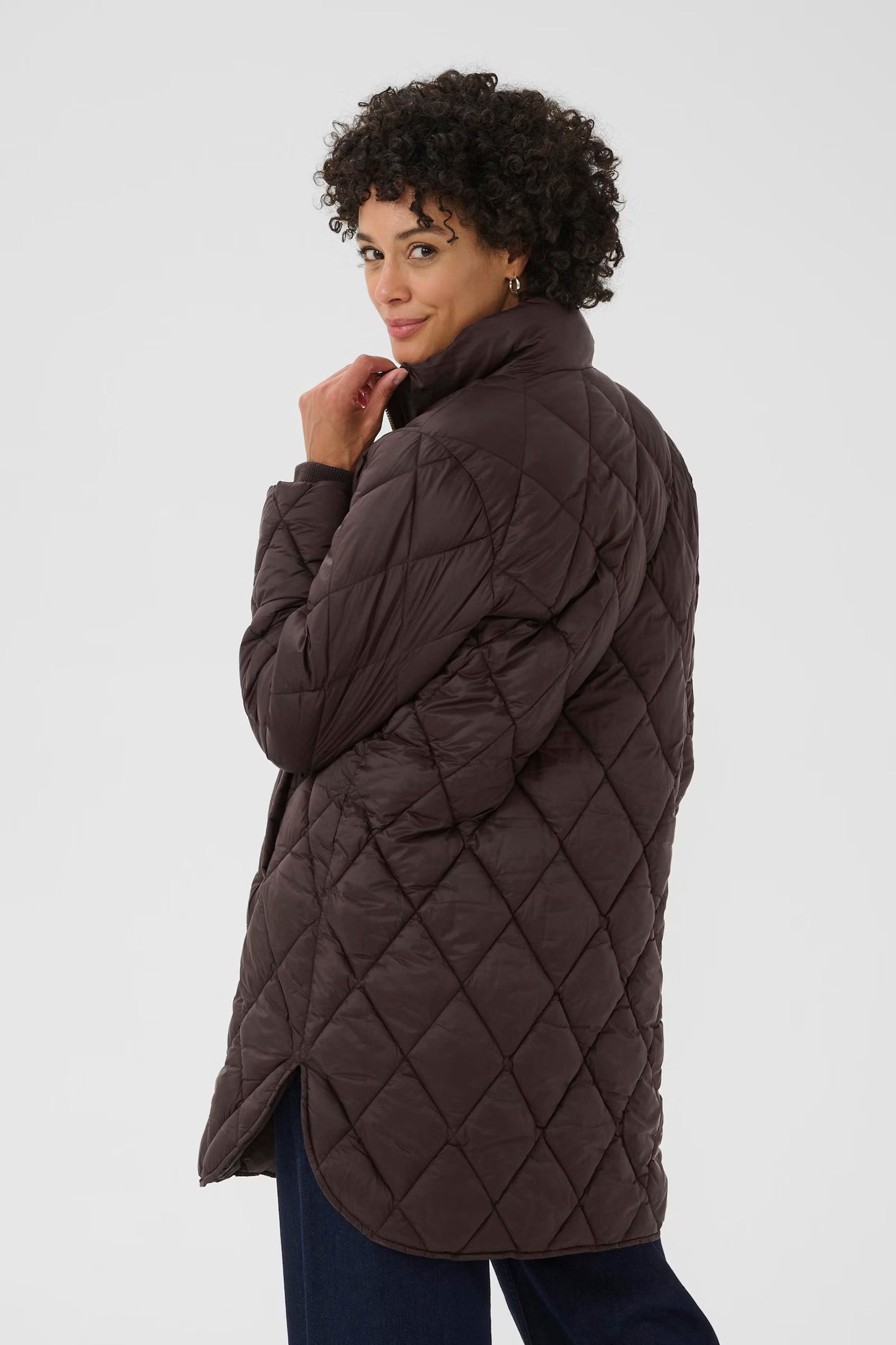 Part Two Olilas Padded Coat in Mole