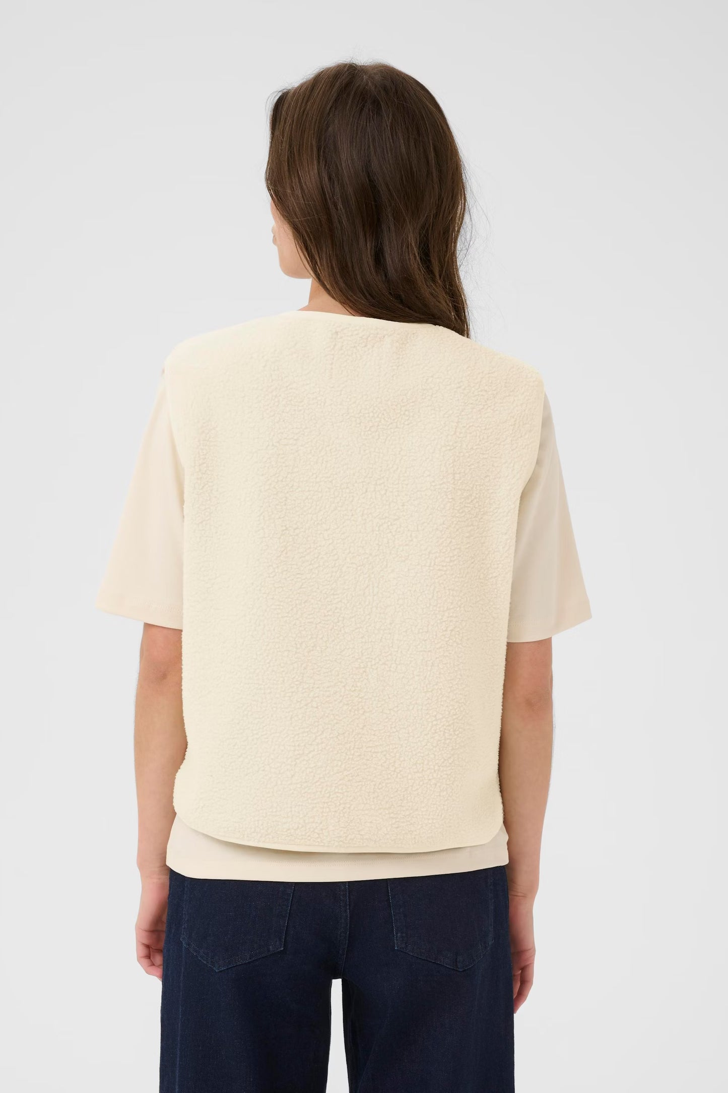 Part Two Signy Fleece Waistcoat in Oatmeal