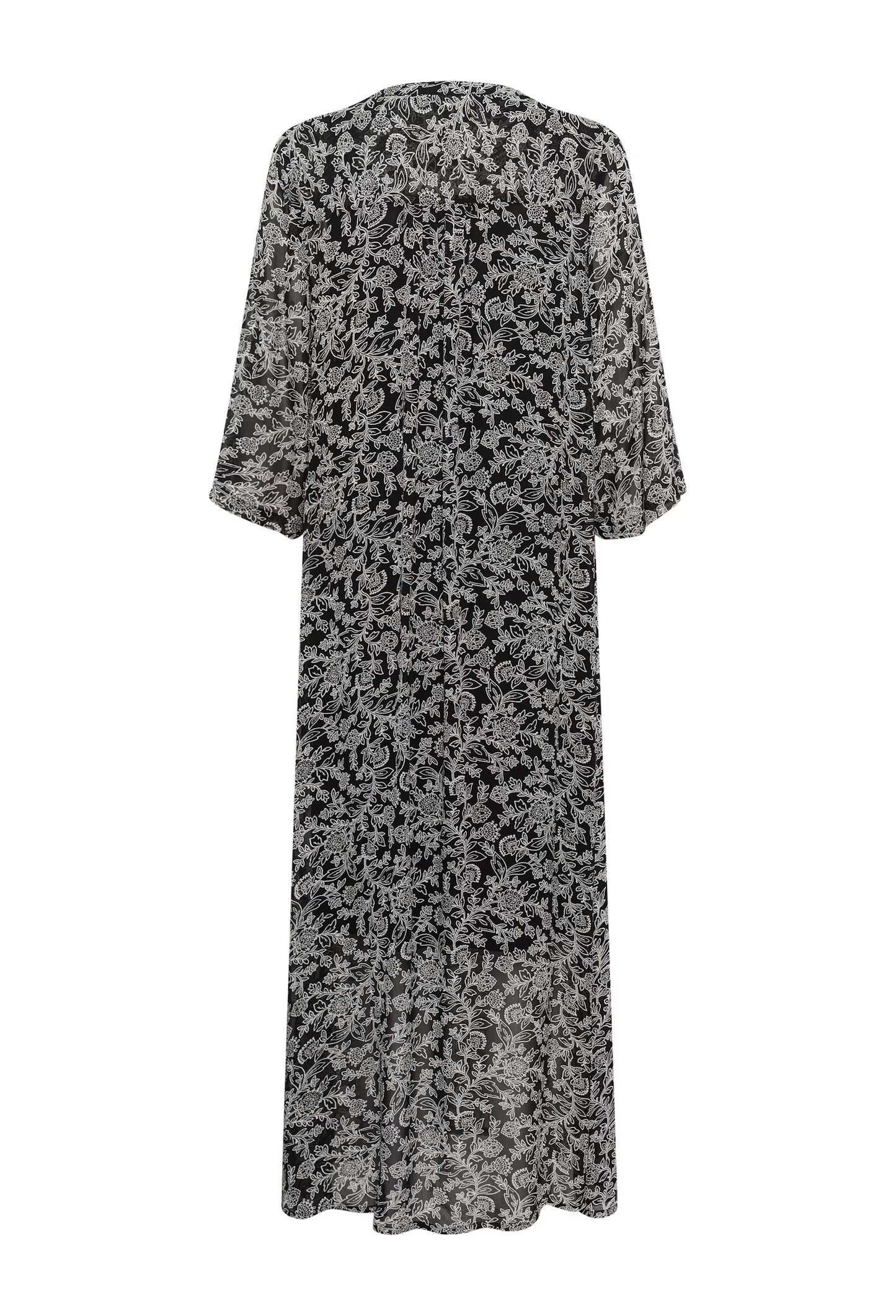 Part Two Berit Long Dress in Black Flower