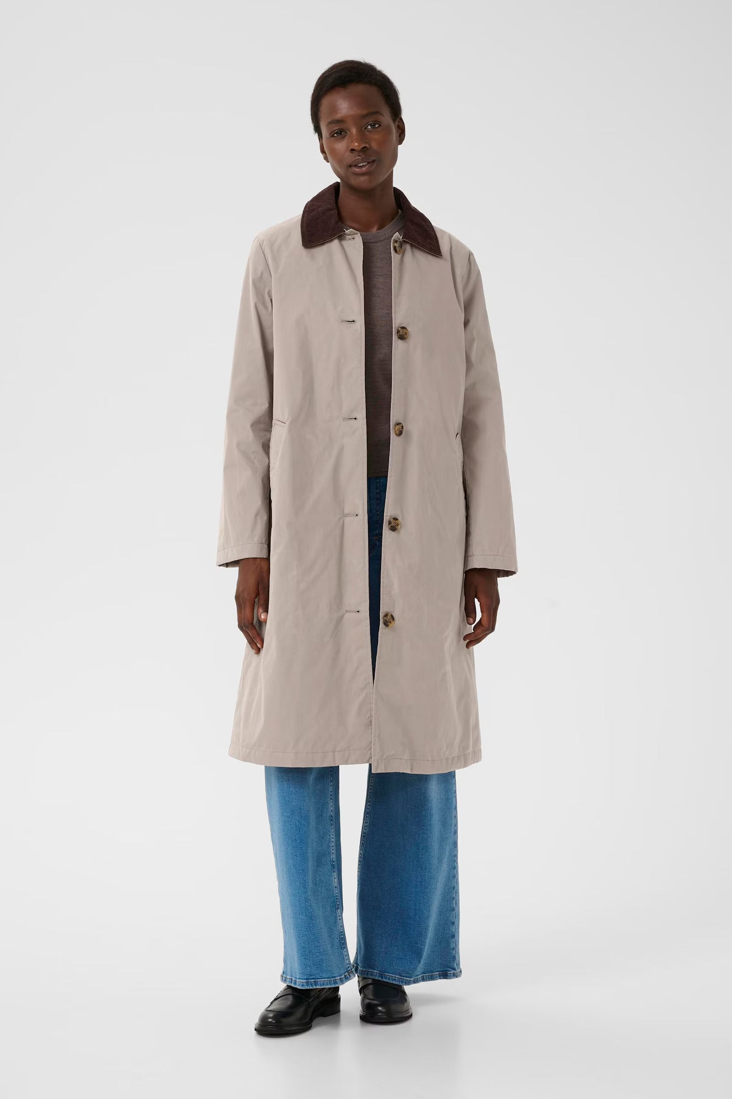 Part Two Sema Trench Coat in Fungi