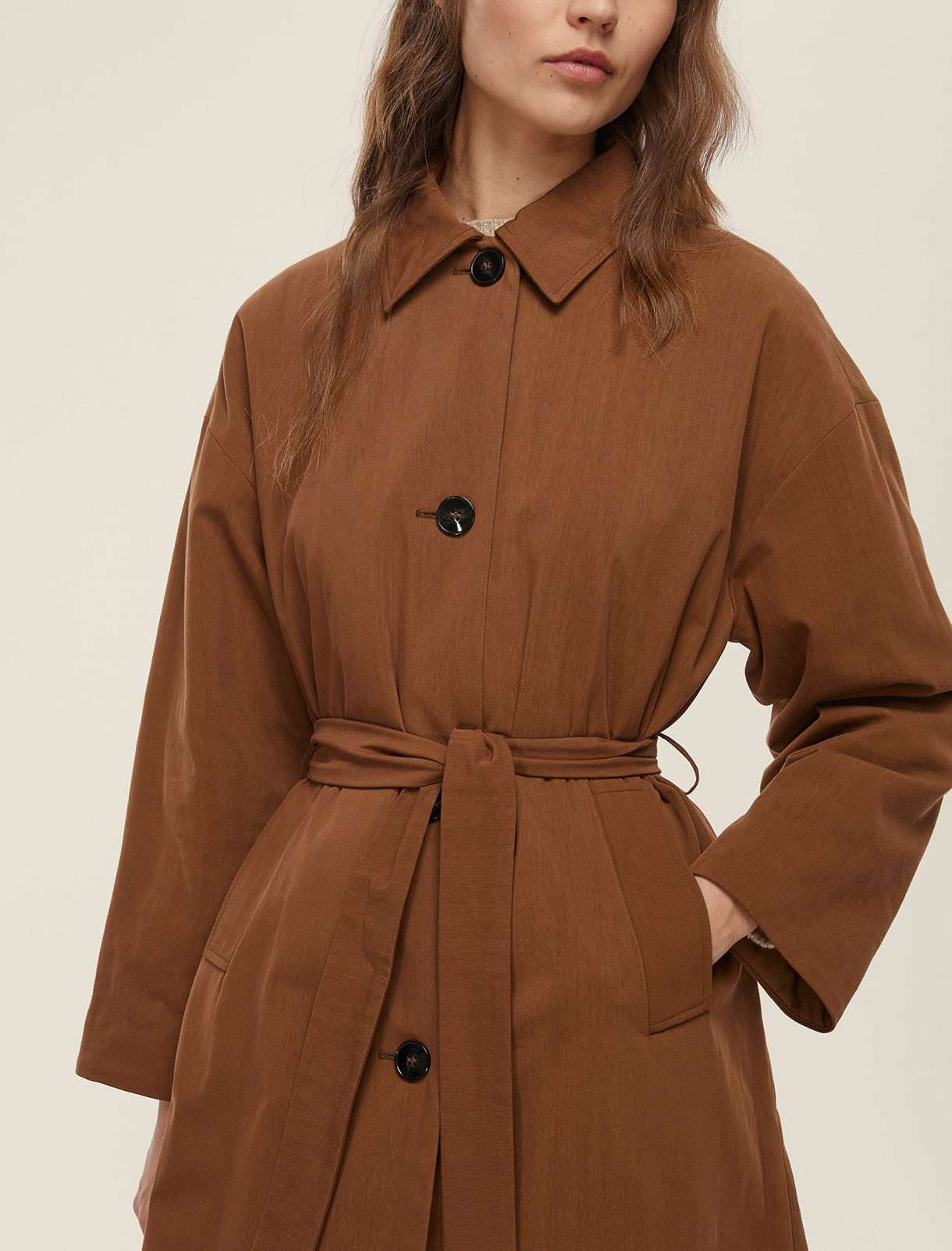 Emme Marella Agostin Raincoat in Dark Brown