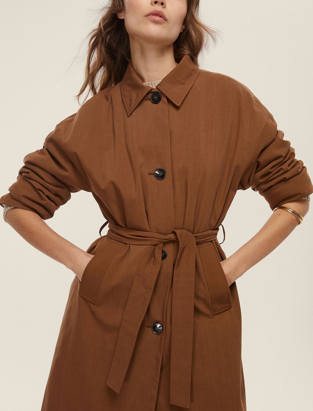 Emme Marella Agostin Raincoat in Dark Brown