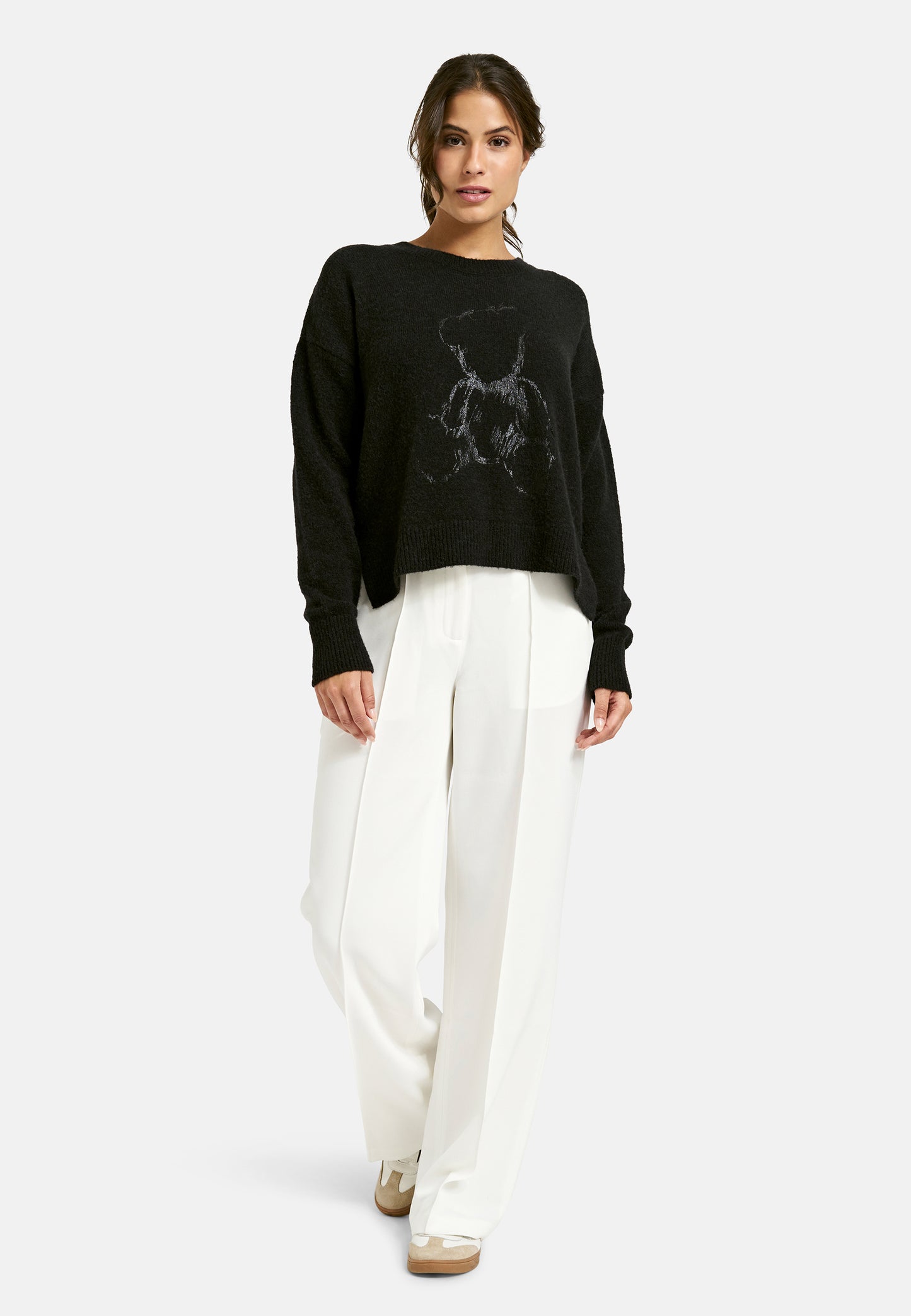 Milano Italy Teddy Design Jumper in Black
