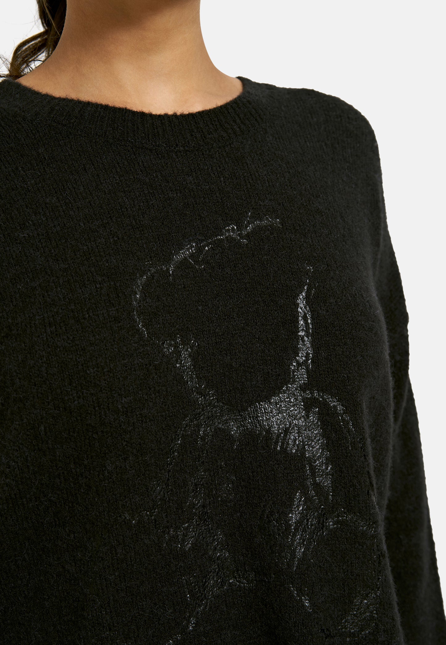 Milano Italy Teddy Design Jumper in Black