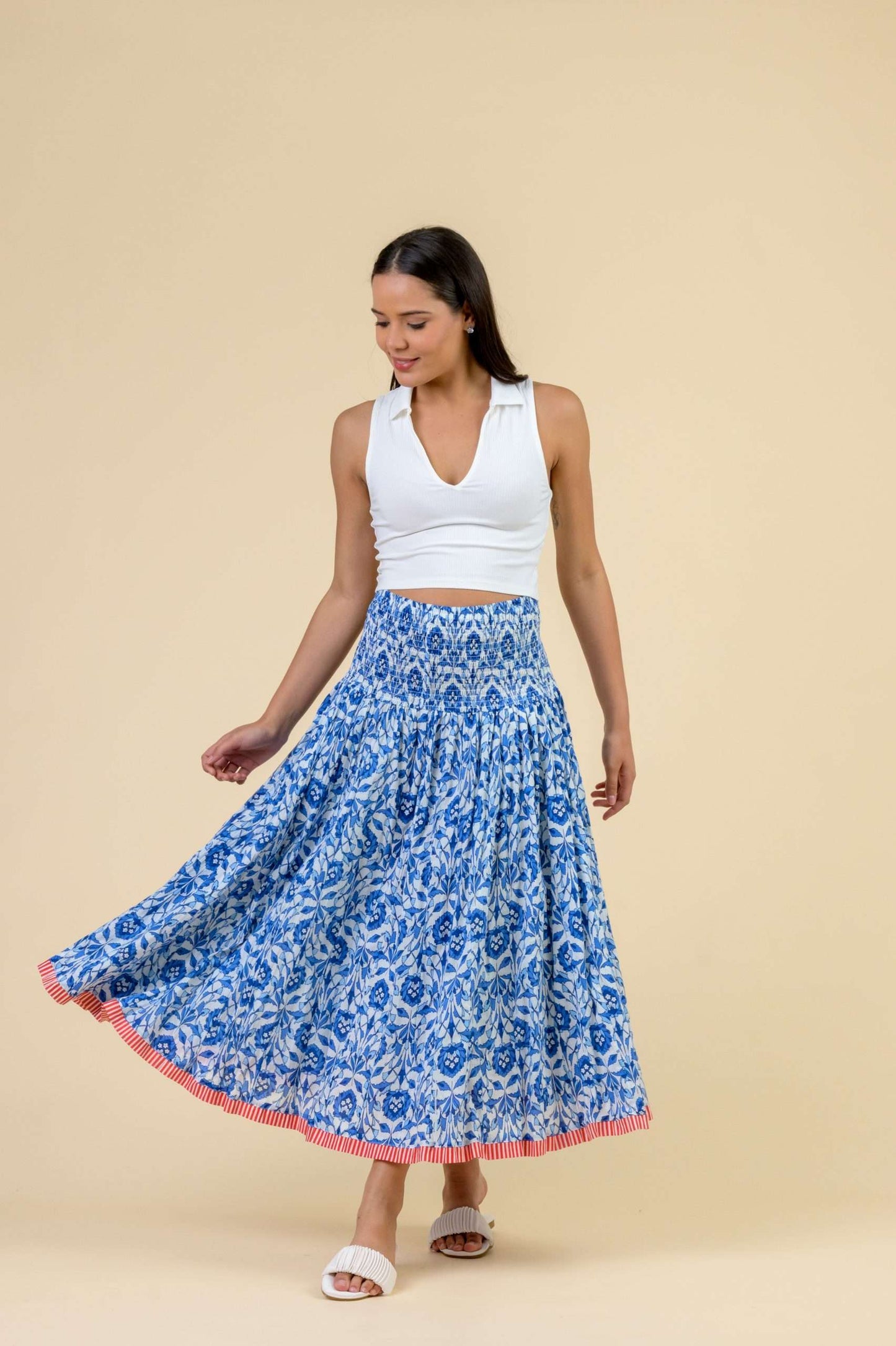 Dream Apparel Arista Skirt in Tasmin Blue