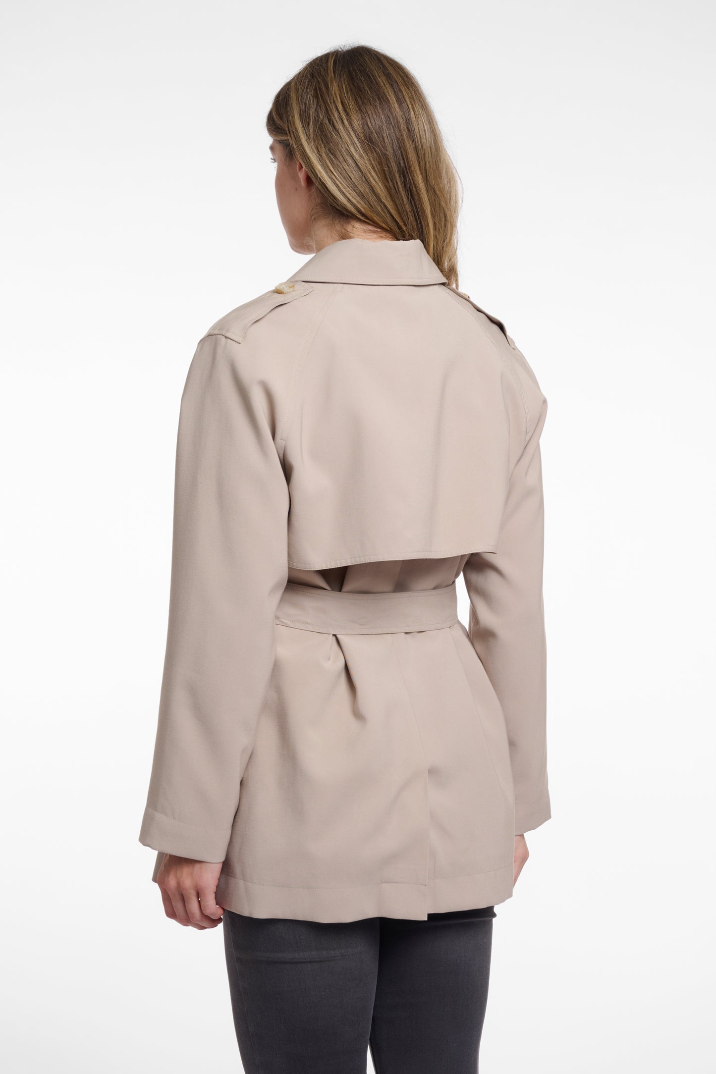 Bebel Short Trench Coat in Desert
