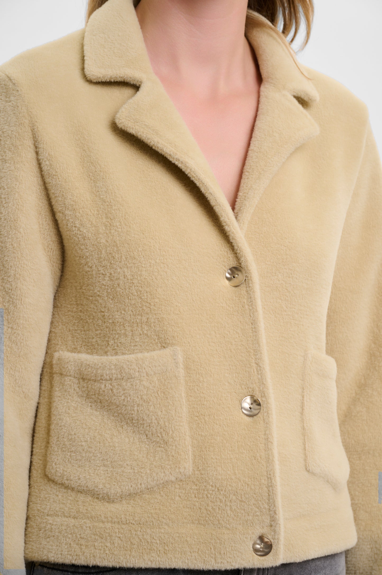 Bobien Boxy Jacket in Camel