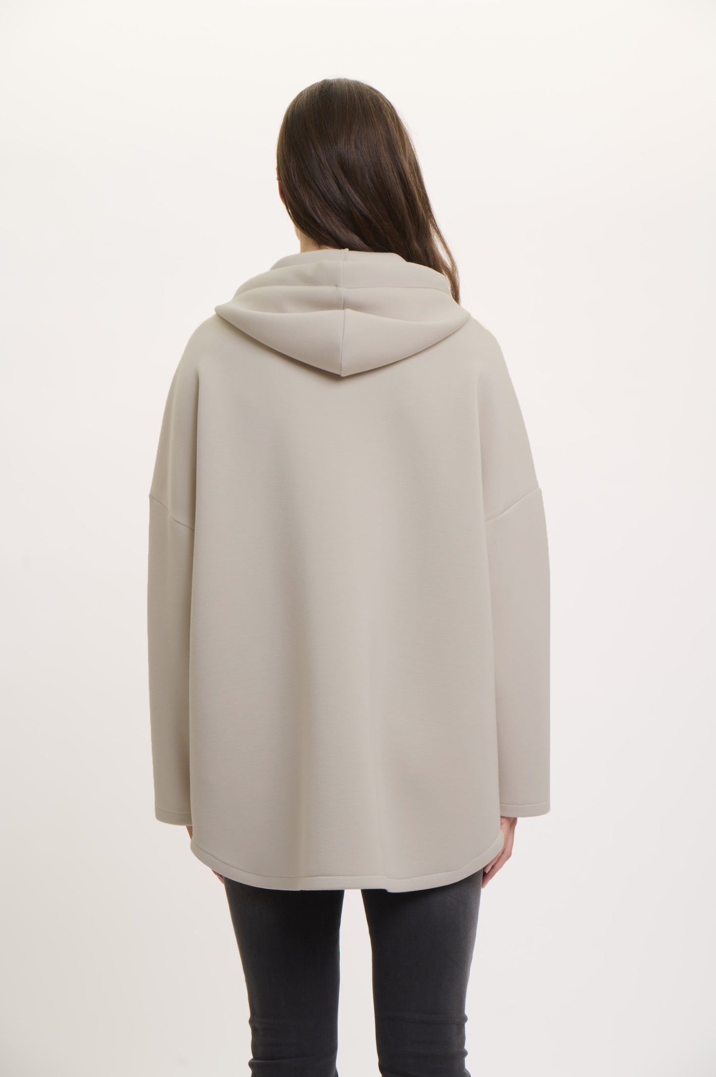 Bray Hooded Coat in Fog Grey