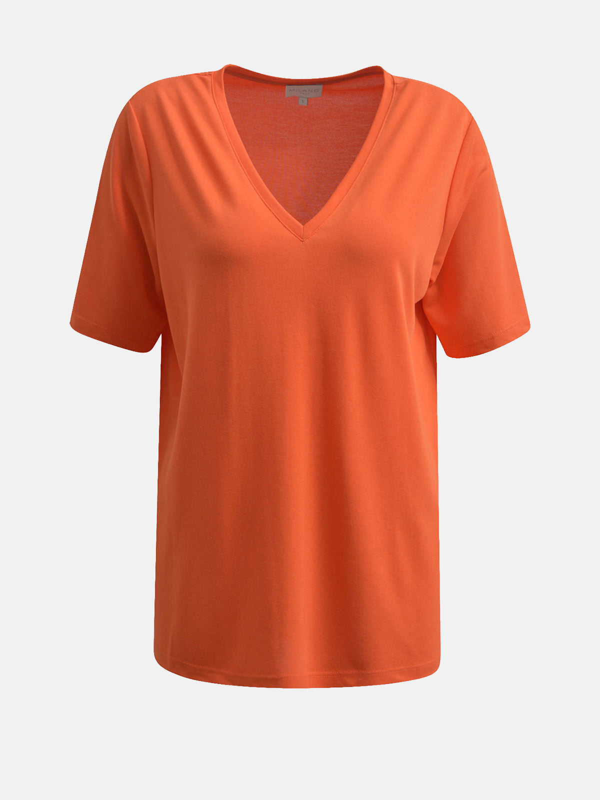 V-Neck Tshirt in Hot Orange