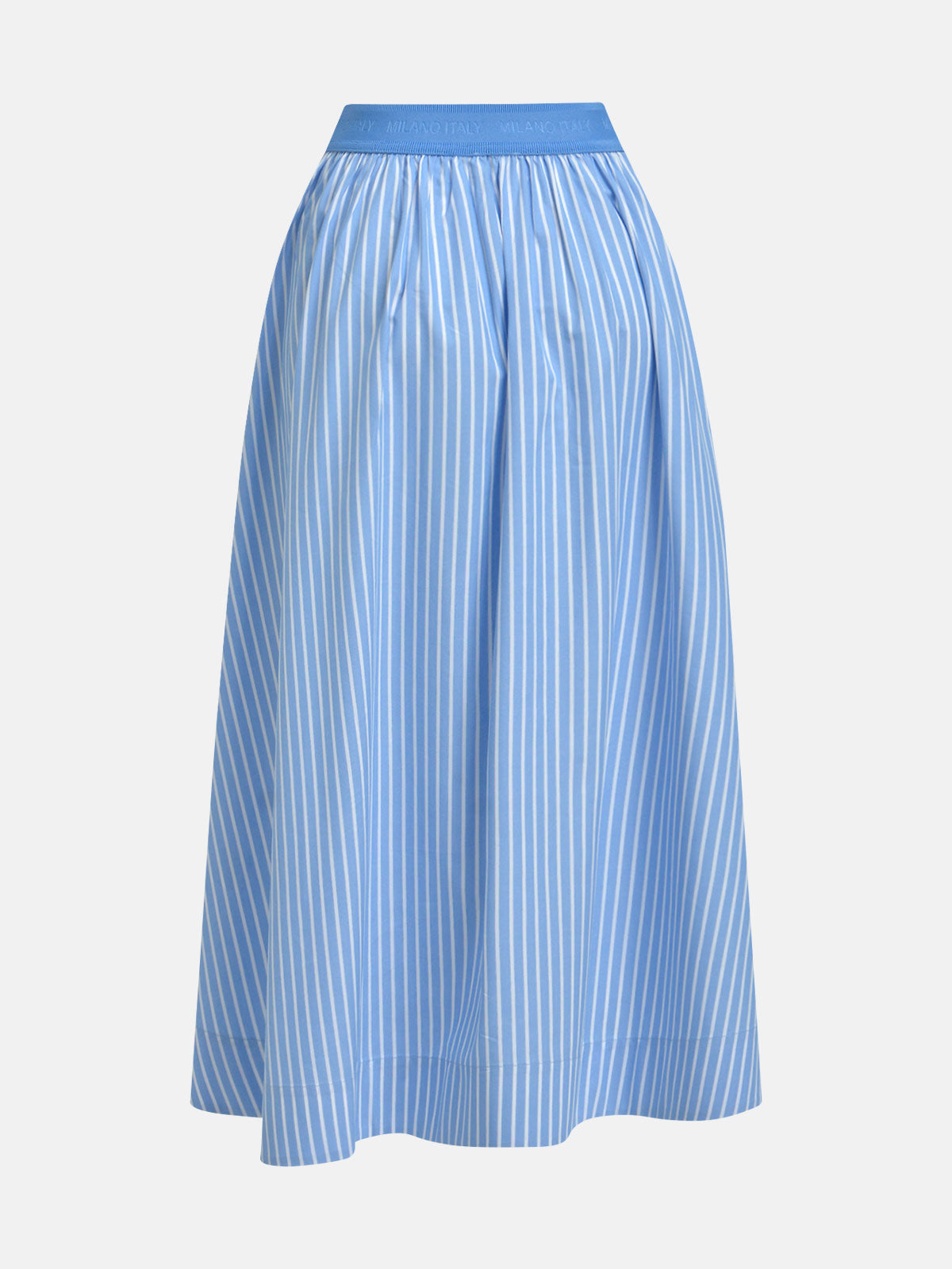 Milano Midi Skirt in Cornflower Blue Stripe