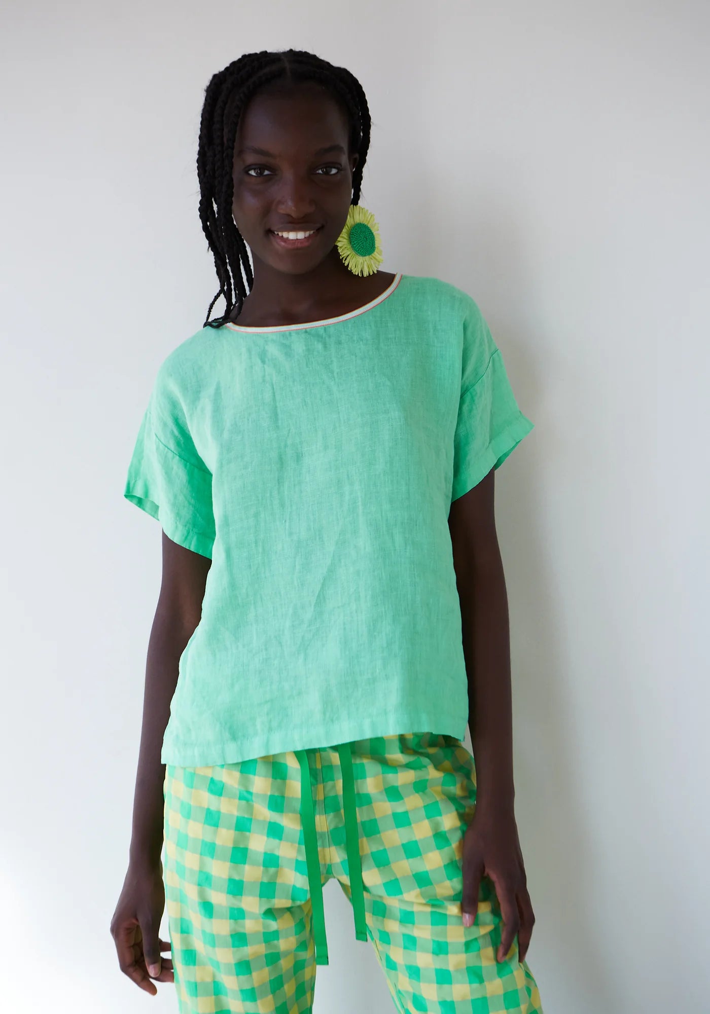 Dr Bloom Flake Blouse in Mint