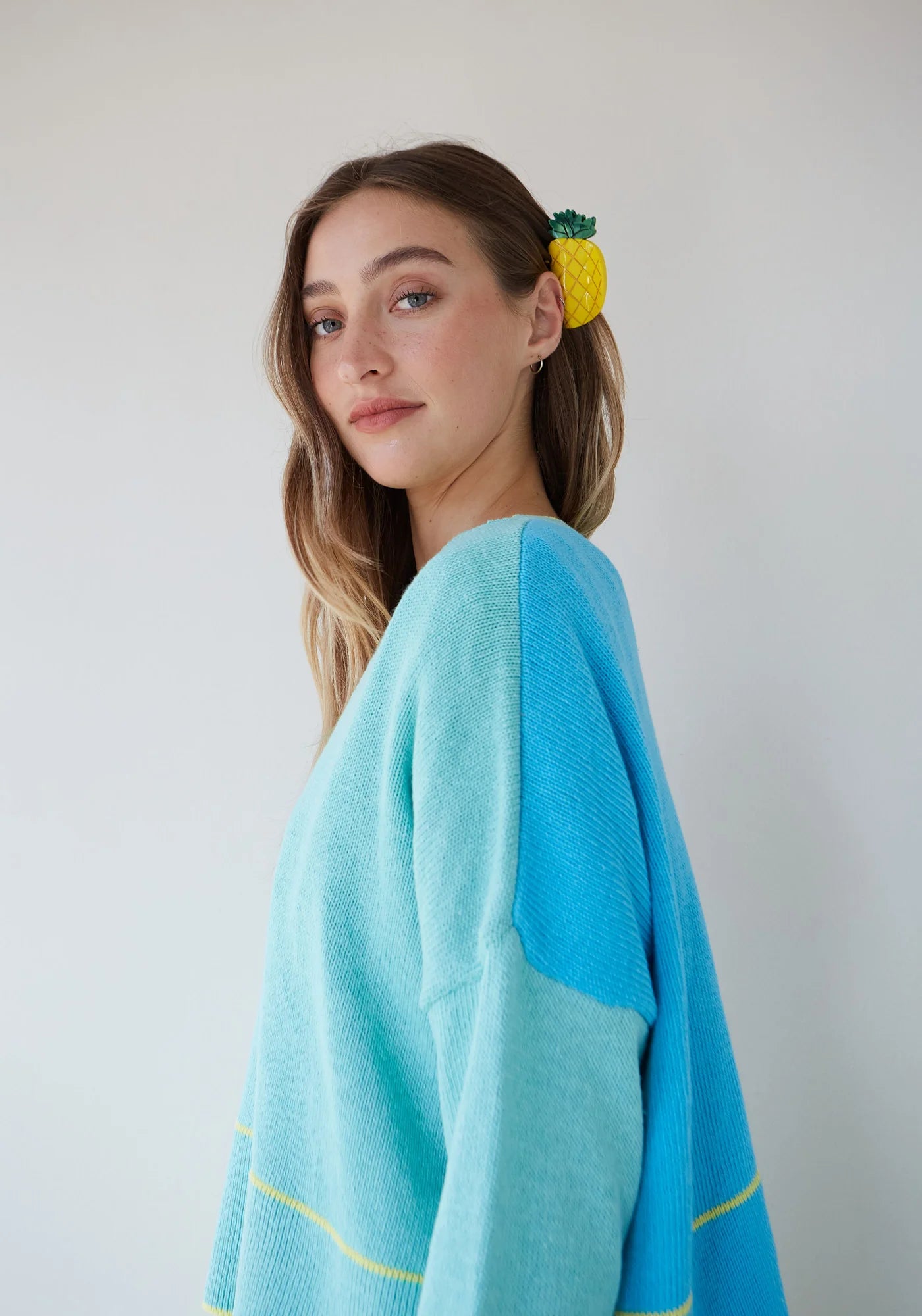 Dr Bloom Chipiron Sweater in Aqua