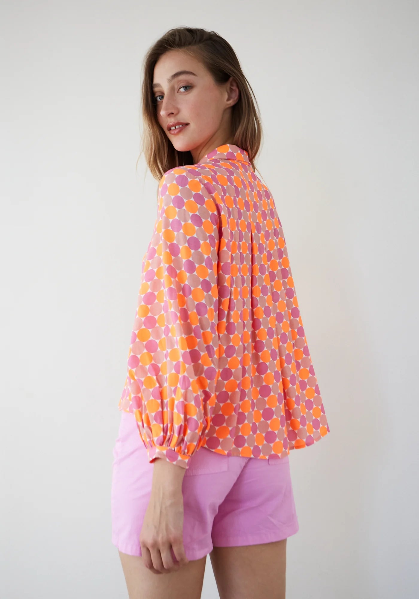 Dr Bloom Magia Shirt in Coral Dots