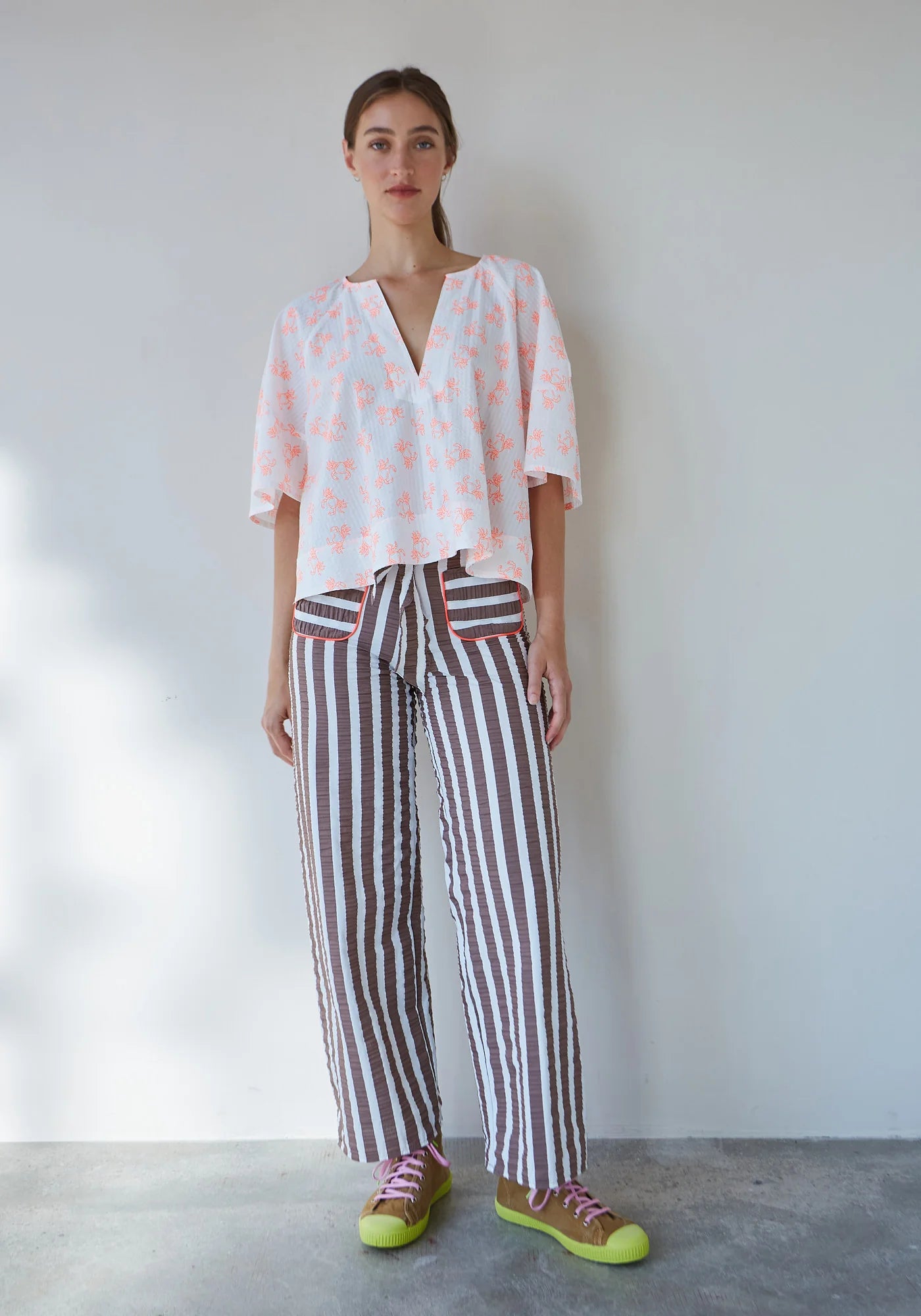 Dr Bloom Soplo Blouse in Neon Crab