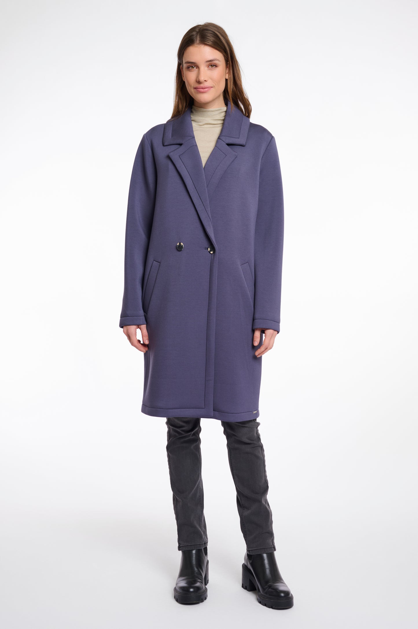 Rino & Pelle Danja Double Breasted Coat in Grey