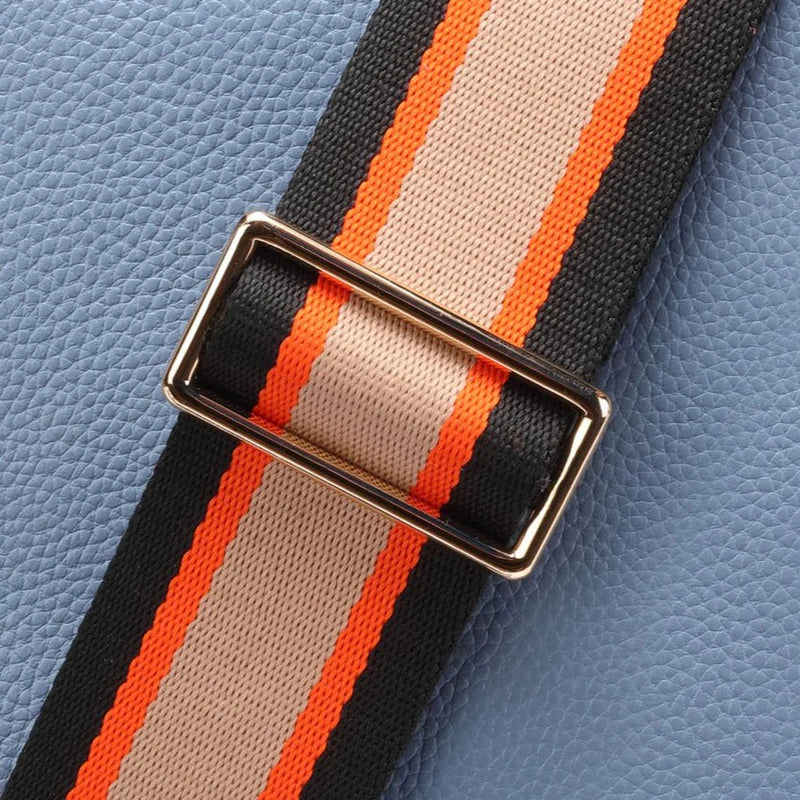Elie Beaumont Wide Bag Strap in Orange Black
