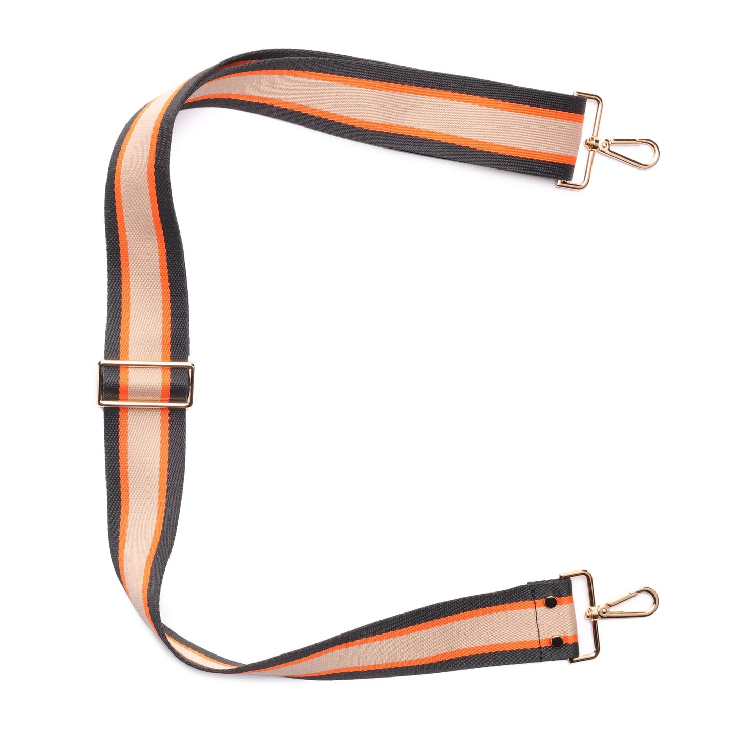Elie Beaumont Wide Bag Strap in Orange Black