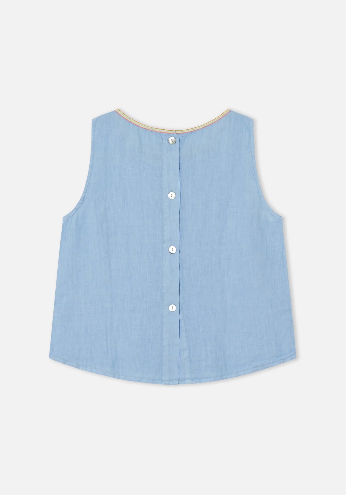 Dr Bloom Linen Blouse in Blue