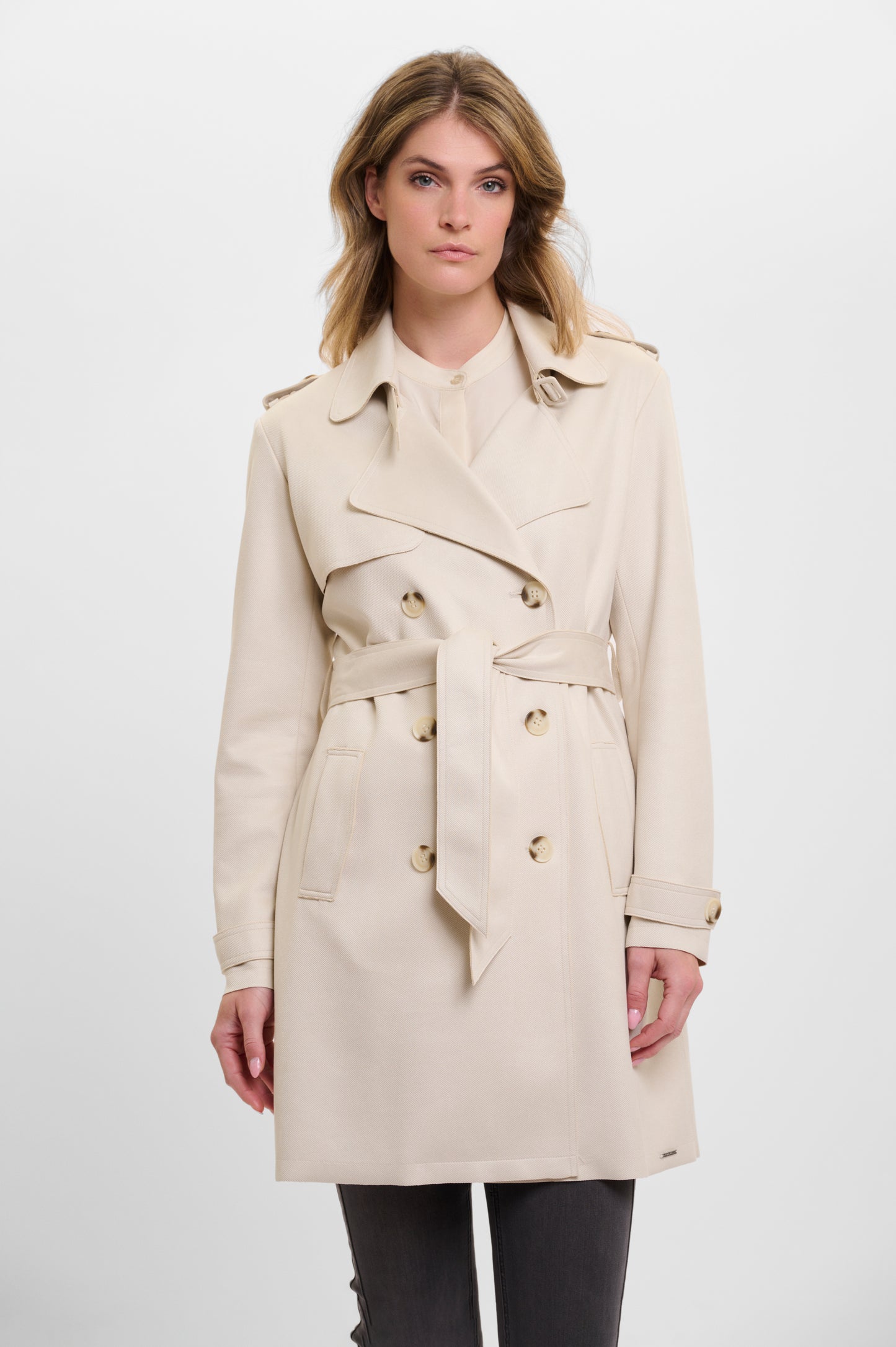 Kyona Trench Coat in Birch