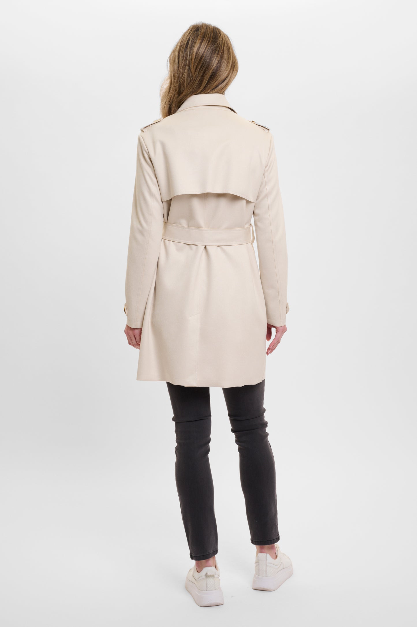 Kyona Trench Coat in Birch
