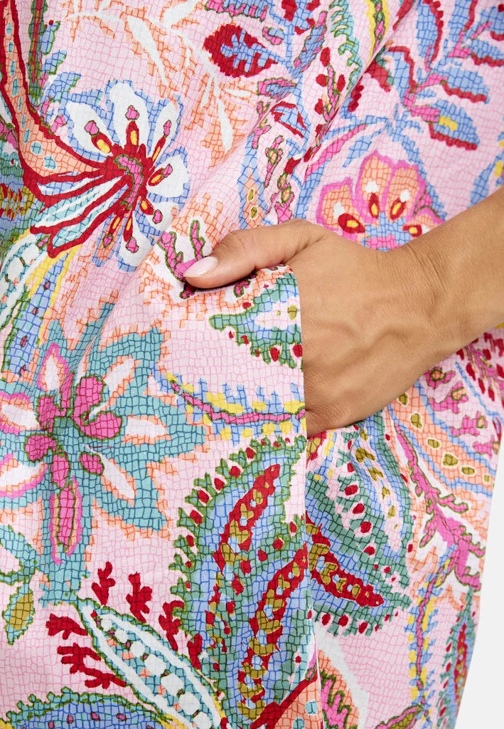 Milano Italy Shirt Dress in Rose Print