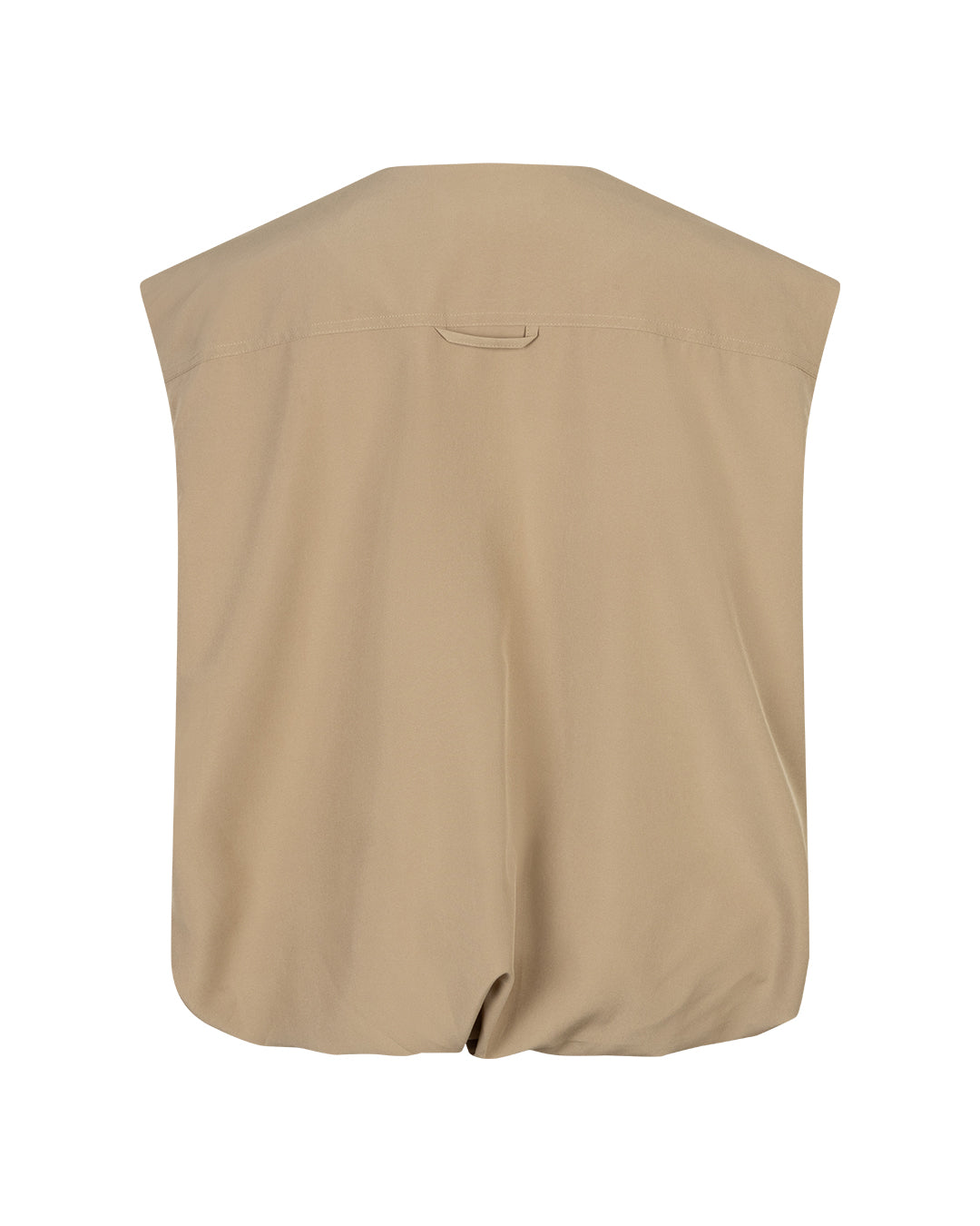 Red Button Ivy Sleeveless Jacket in Dark Sand