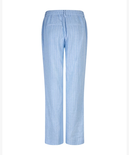 Red Button Claudette Linen Trousers in Prinstripe - L31