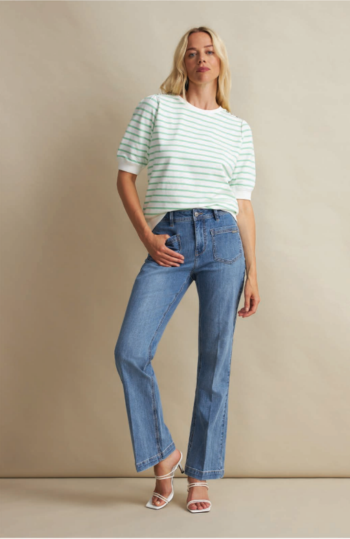Babette Front Pocket Jeans in Midstone