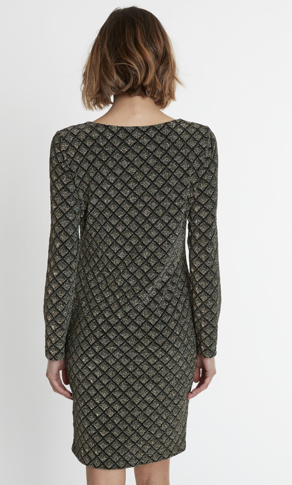Sakyra Long Sleeve Dress in Gold