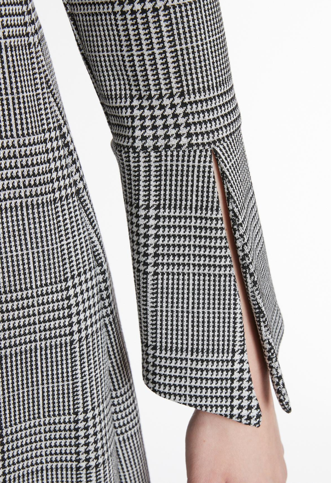 Shabya Check Dress in Black & White