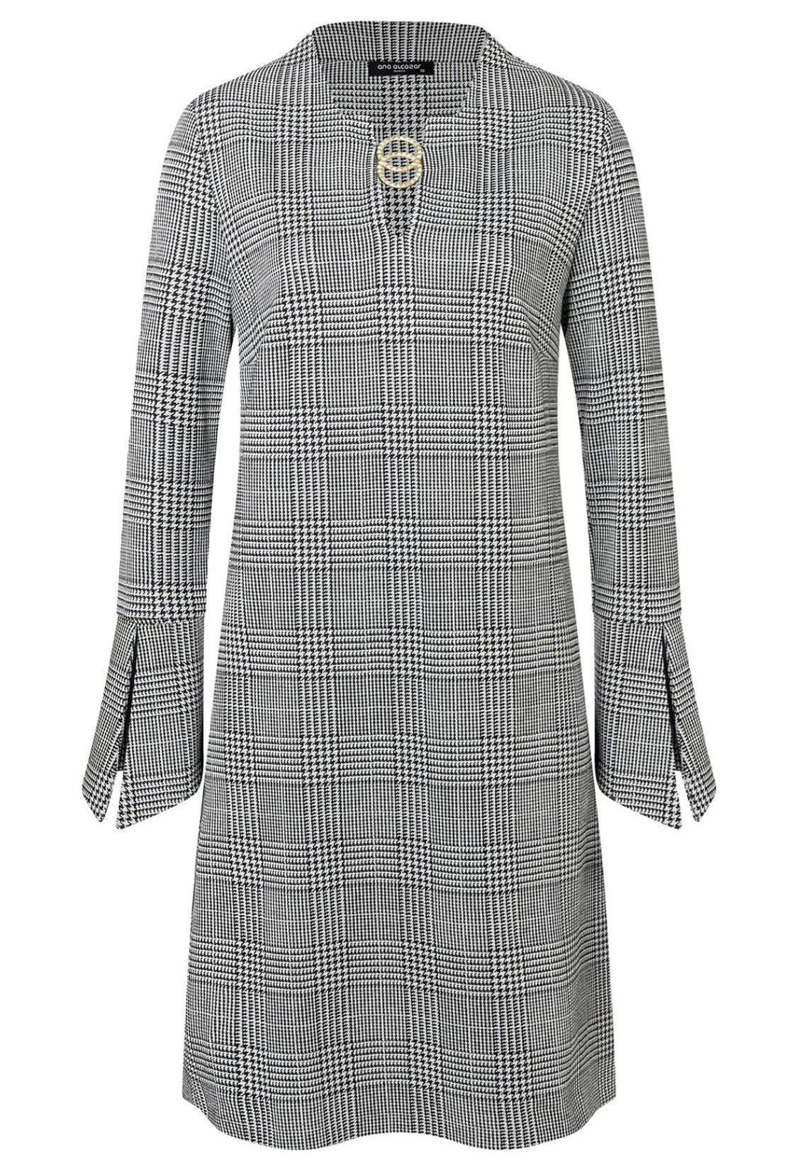 Shabya Check Dress in Black & White
