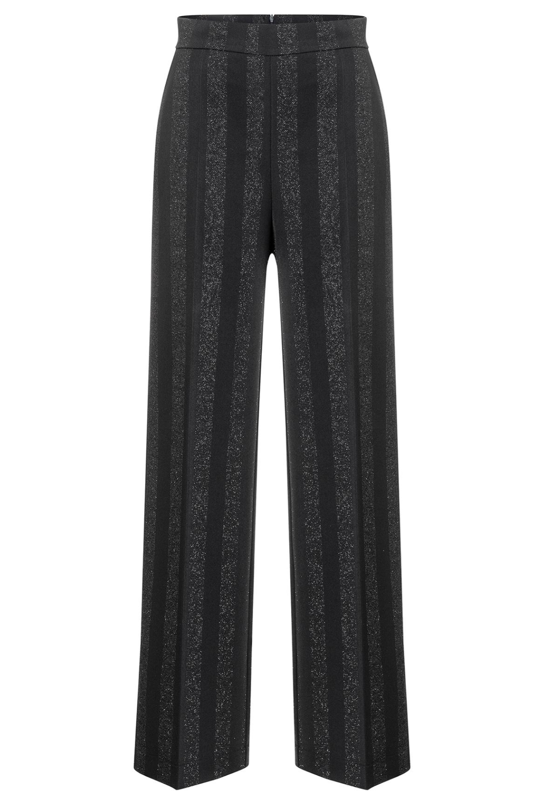 Samsa Wide Leg Trousers in Black Glitter