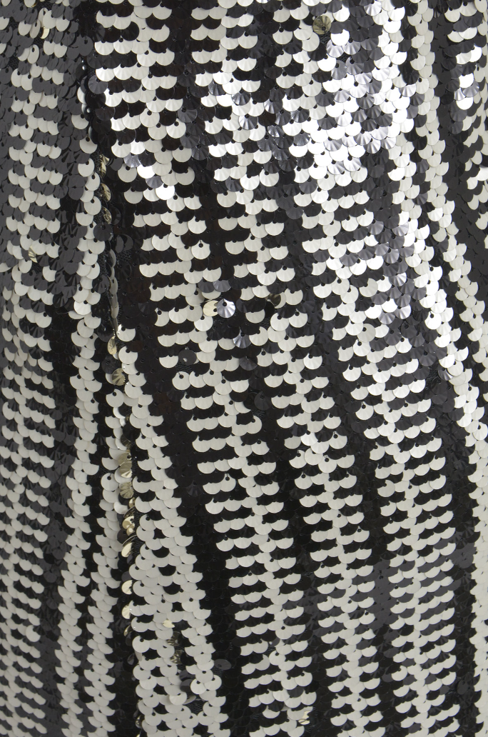 Milano Italy Sequin Skirt in Black Print