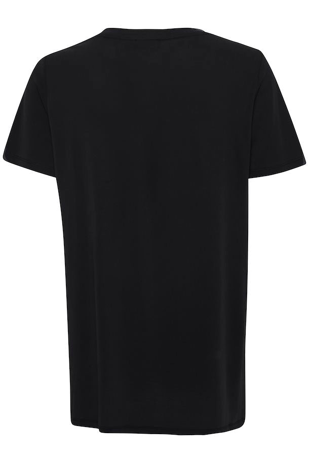 Slcolumbine V Neck T-Shirt in Black