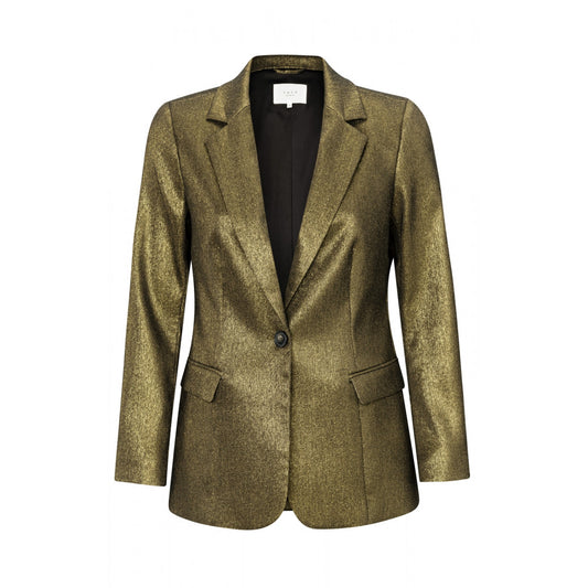 YAYA Blazer with long sleeves and pocket with glitter effect